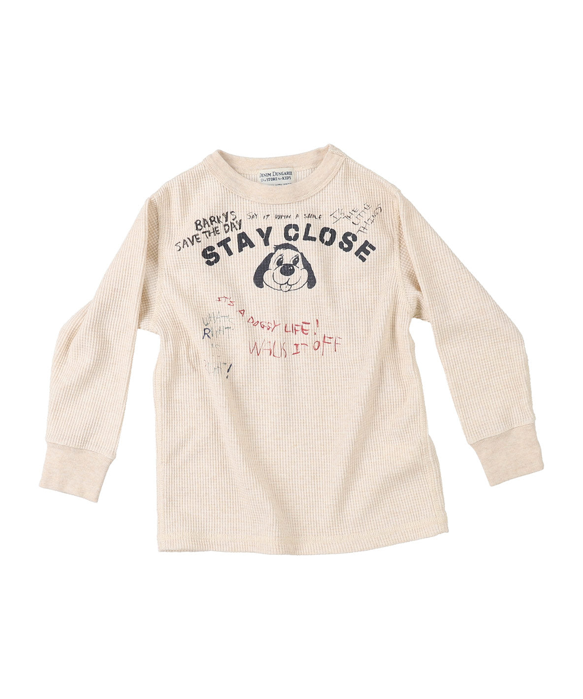 Scribble Waffle L/S Tee(LADIES)