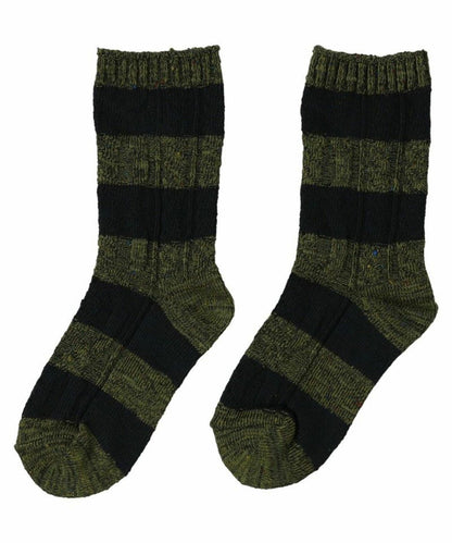 Cotton Cable Striped Socks