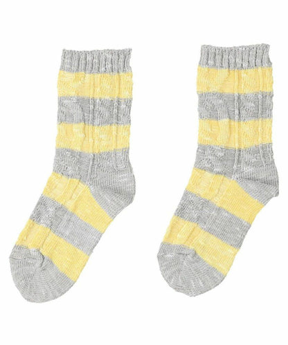 Cable Striped Socks