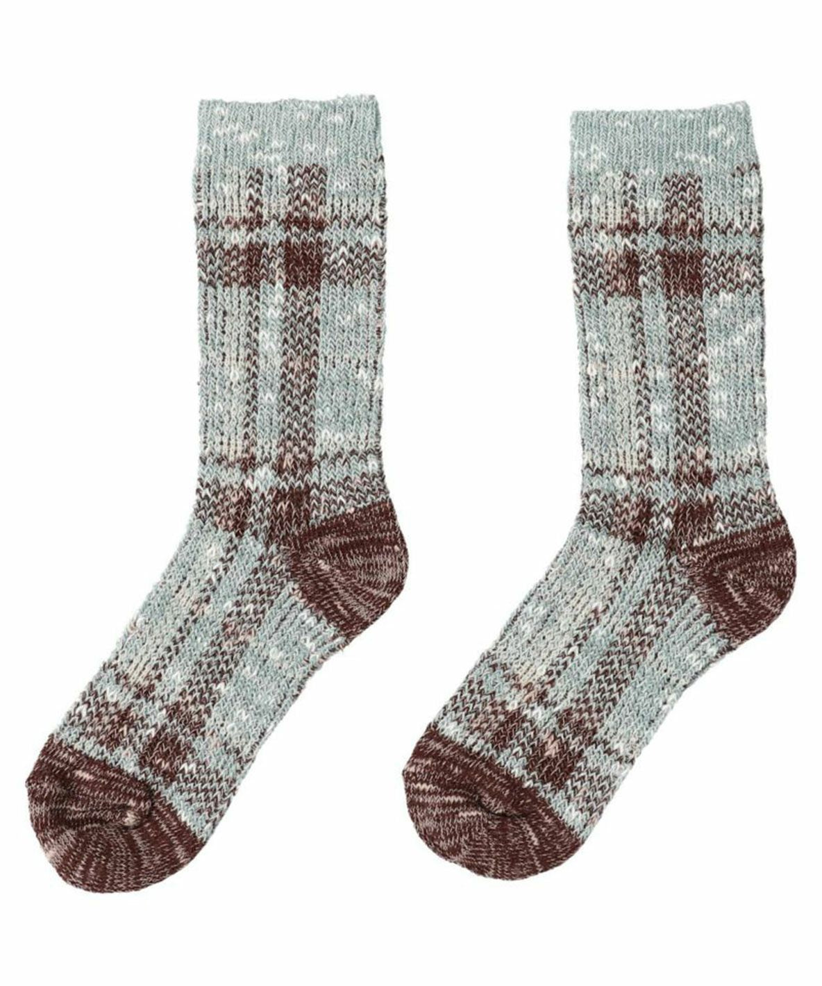Checked Jacquard Socks