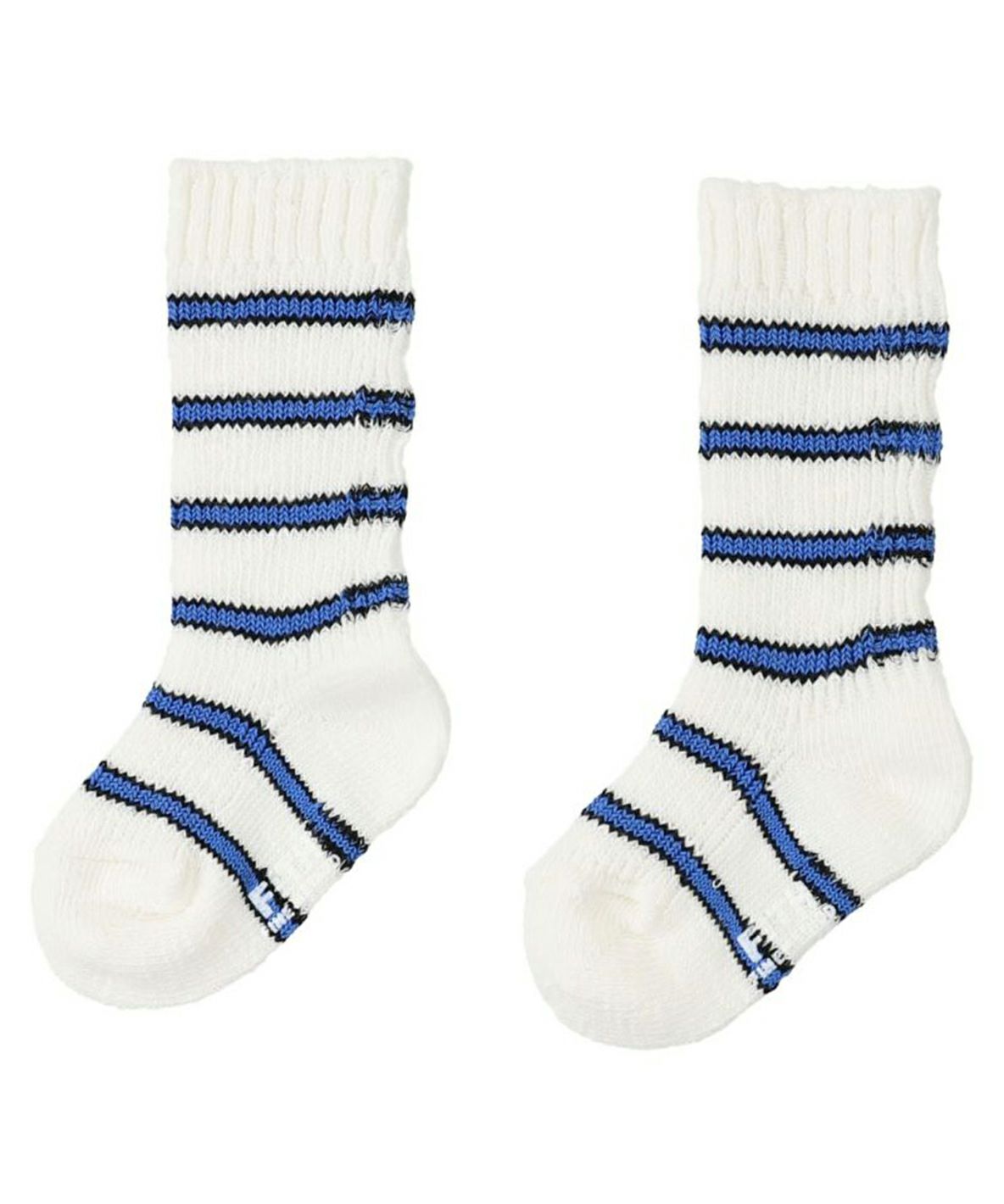 Rib Slab Striped Socks