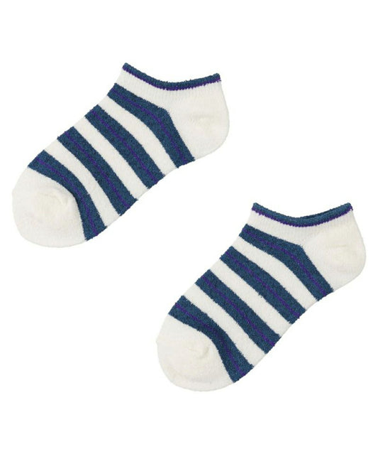 Loop yarn Striped Sneaker Socks