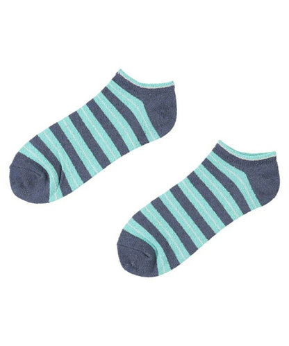 Loop yarn Striped Sneaker Socks