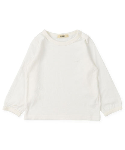 Baby Feather Knit and Double Gauze Long Sleeve Tee