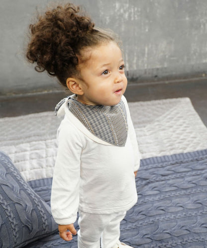 Baby Feather Knit and Double Gauze Long Sleeve Tee