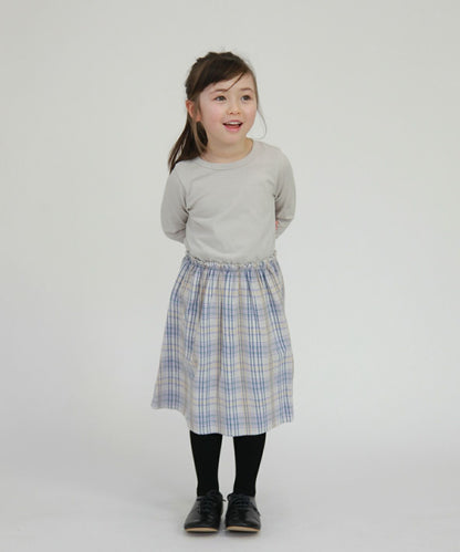 Cotton Jersey and Frannel Checked Dress