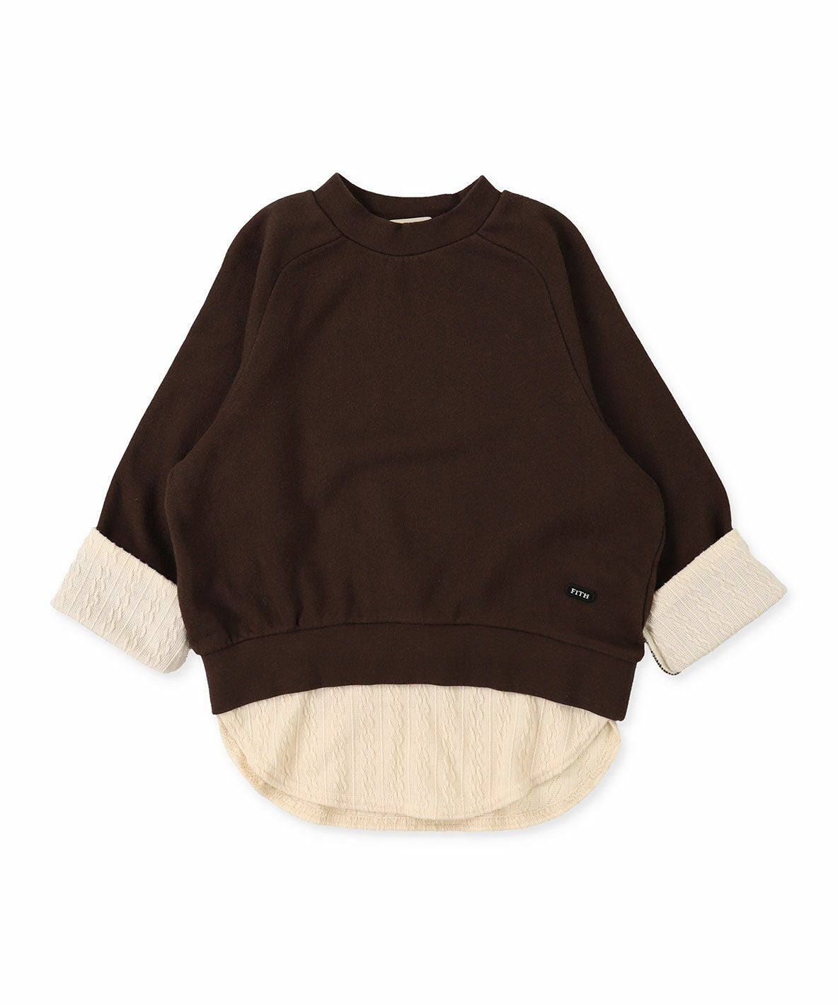 Cable Jacquard Layered Sweatshirt