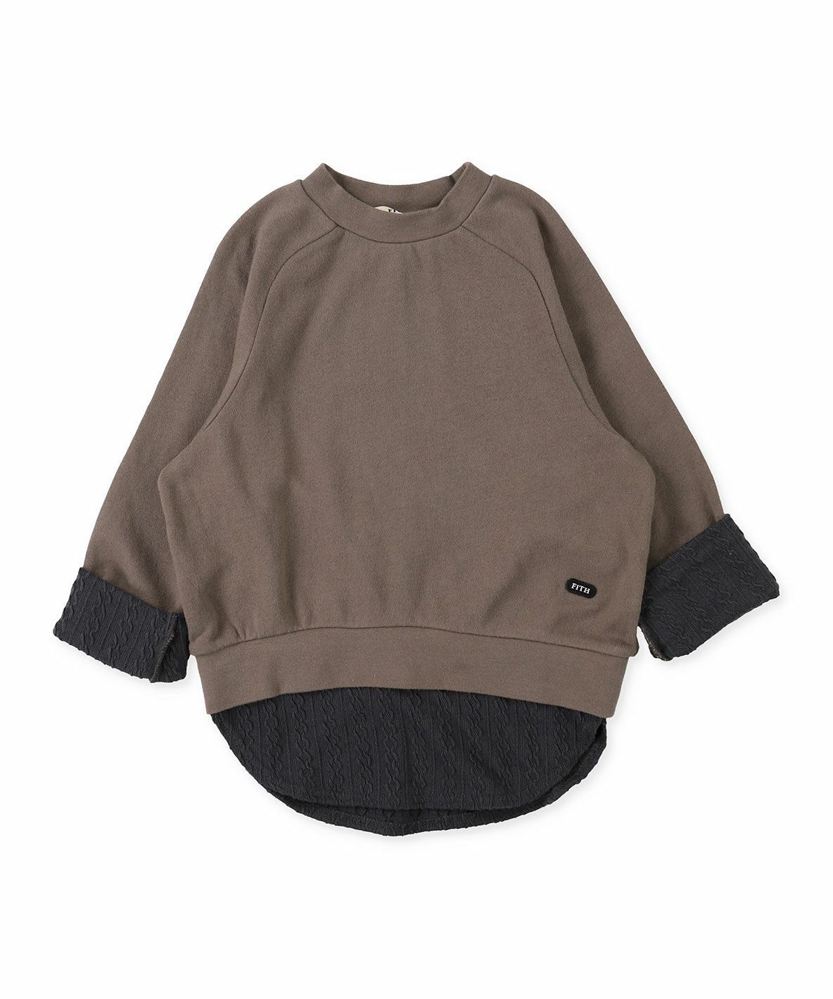 Cable Jacquard Layered Sweatshirt
