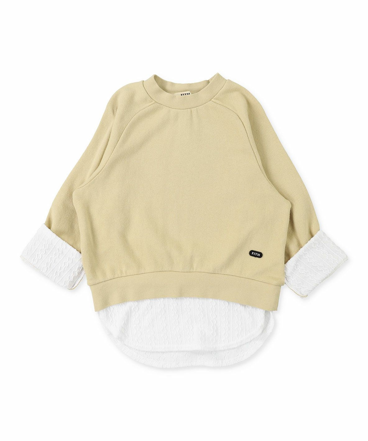 Cable Jacquard Layered Sweatshirt