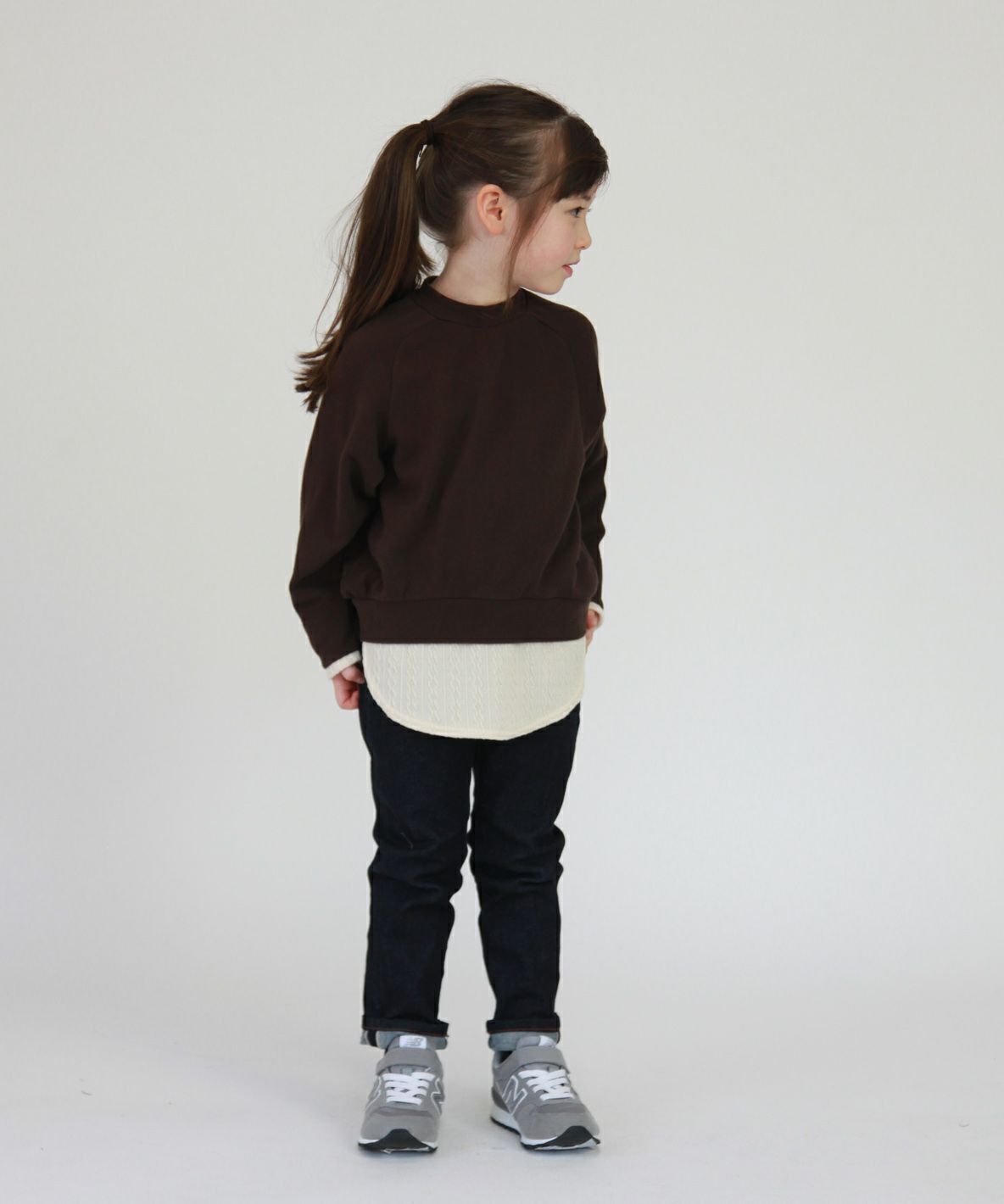 Cable Jacquard Layered Sweatshirt