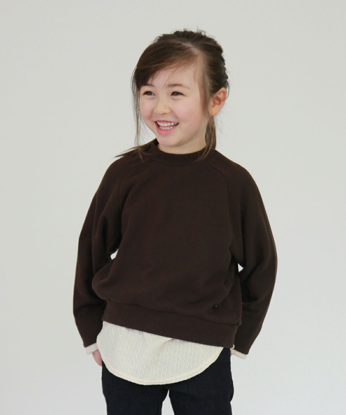 Cable Jacquard Layered Sweatshirt