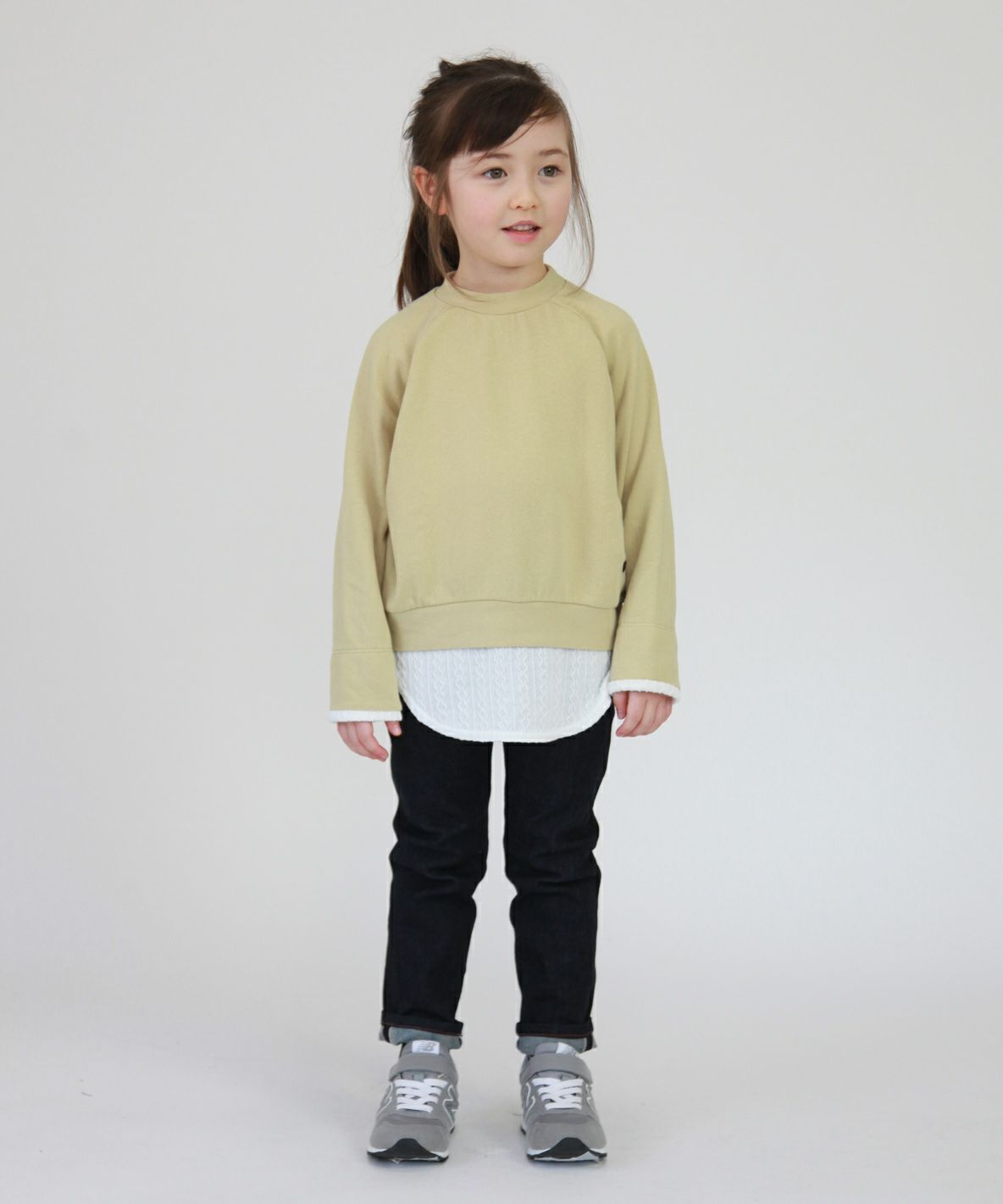 Cable Jacquard Layered Sweatshirt