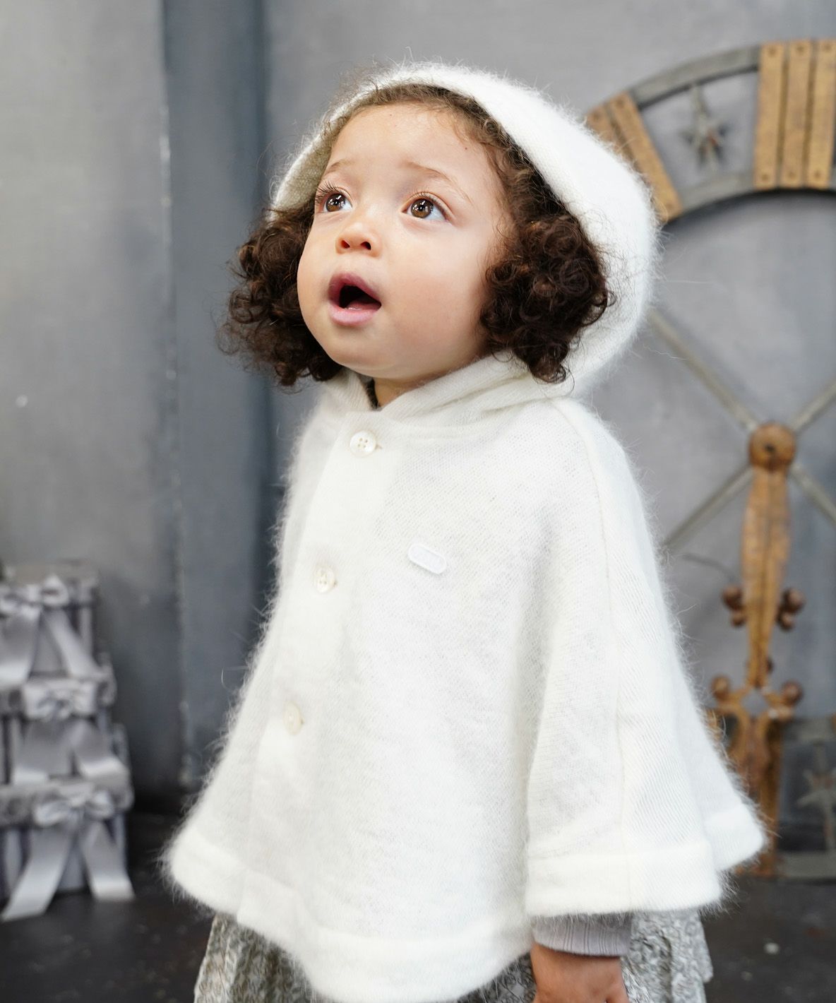 Baby Spiky Angora Cape