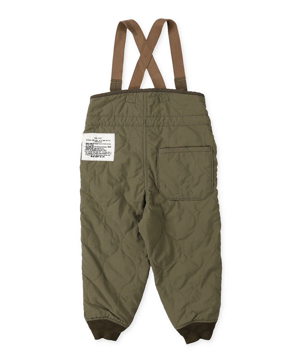 Nylon Quilt Suspenders Pants