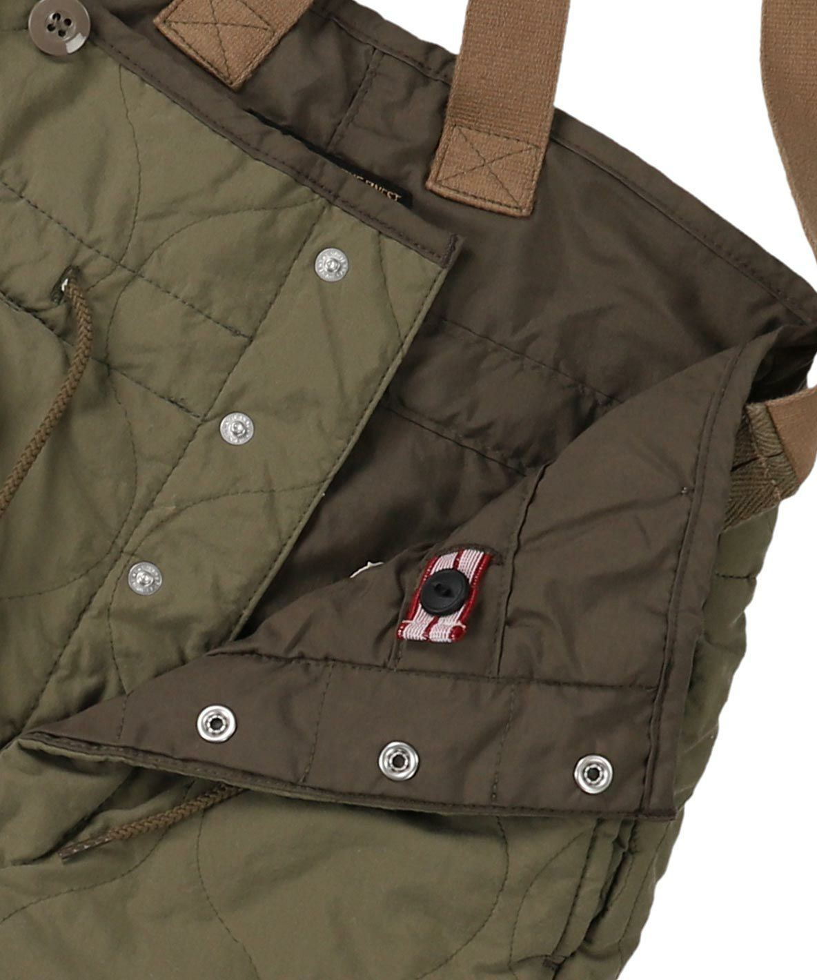 Nylon Quilt Suspenders Pants