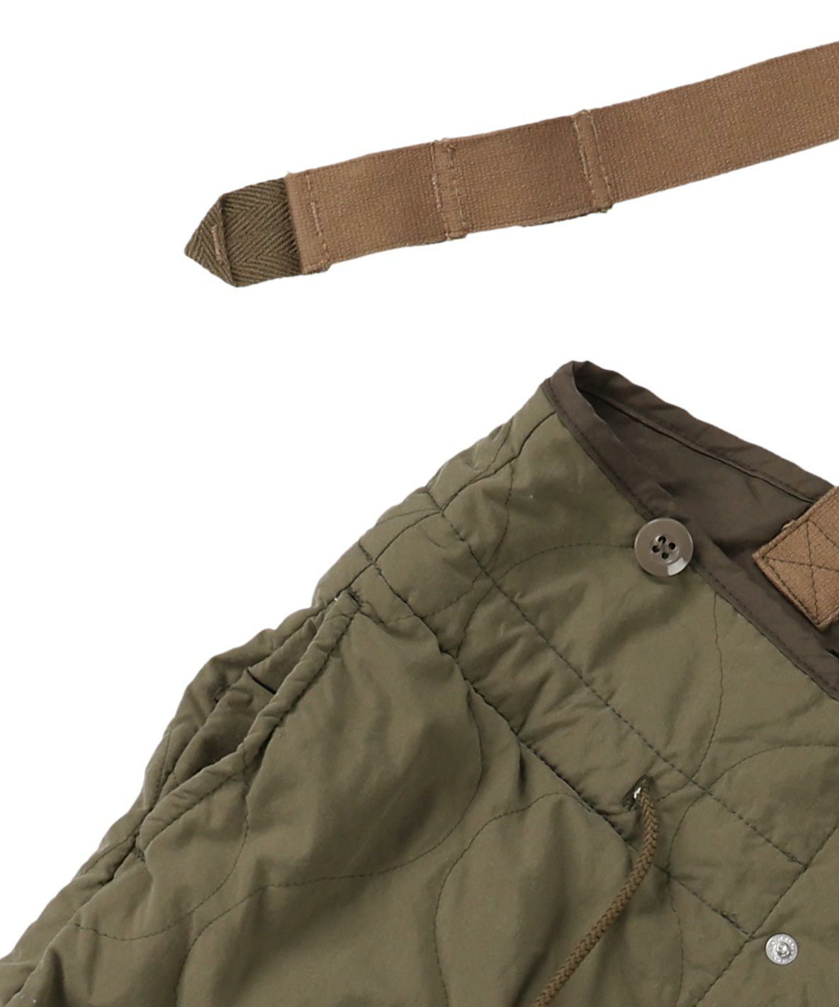 Nylon Quilt Suspenders Pants