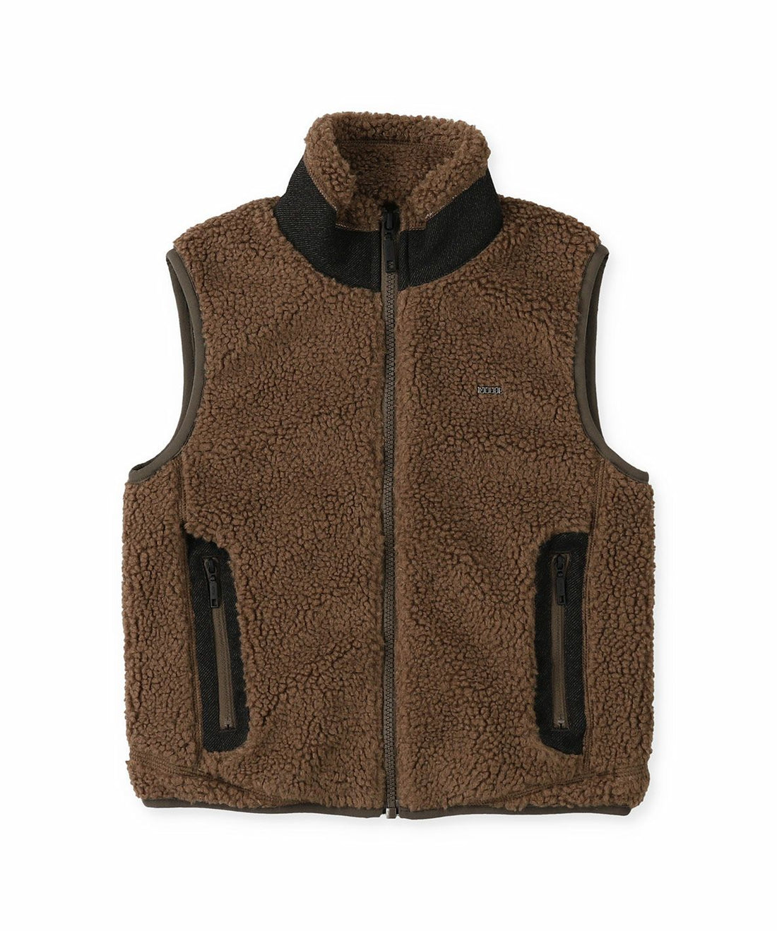 gypsohila ジフソフィア New 善 Boa Vest ブラウン ボアベスト