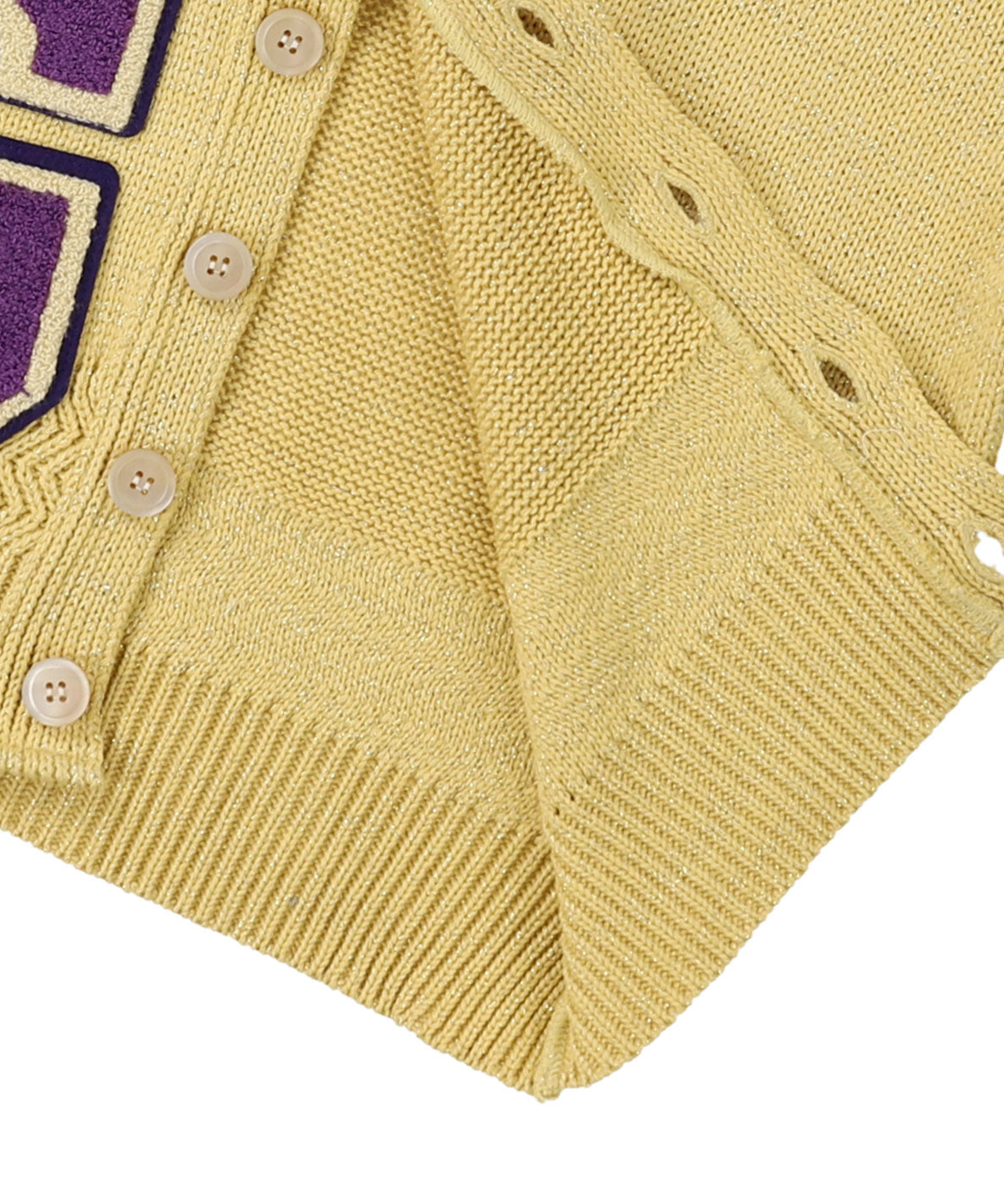 Glitter Letterd Cardigan