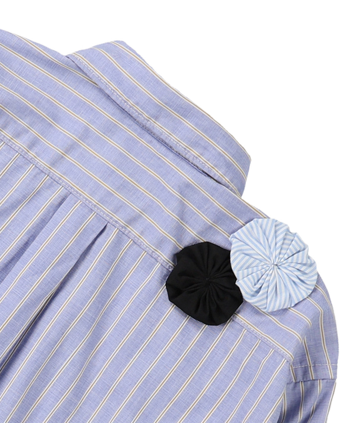 London Striped Yo-yo Quilt Shirt