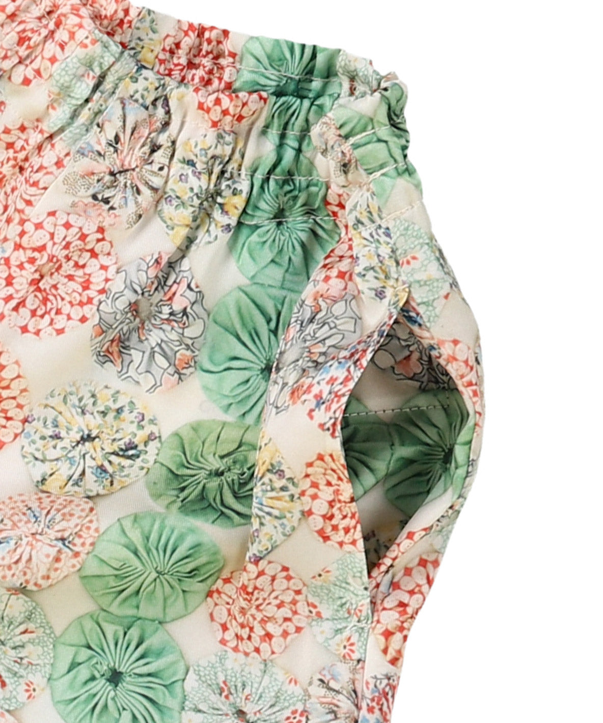 Antique Yo-yo Print Pants