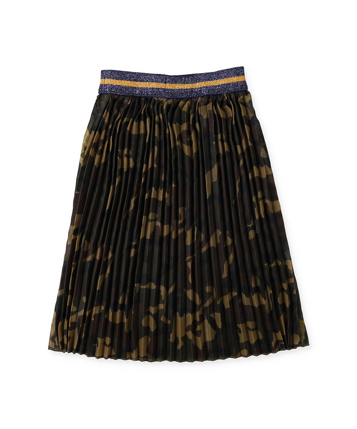 Camouflage Print Pleats Skirt