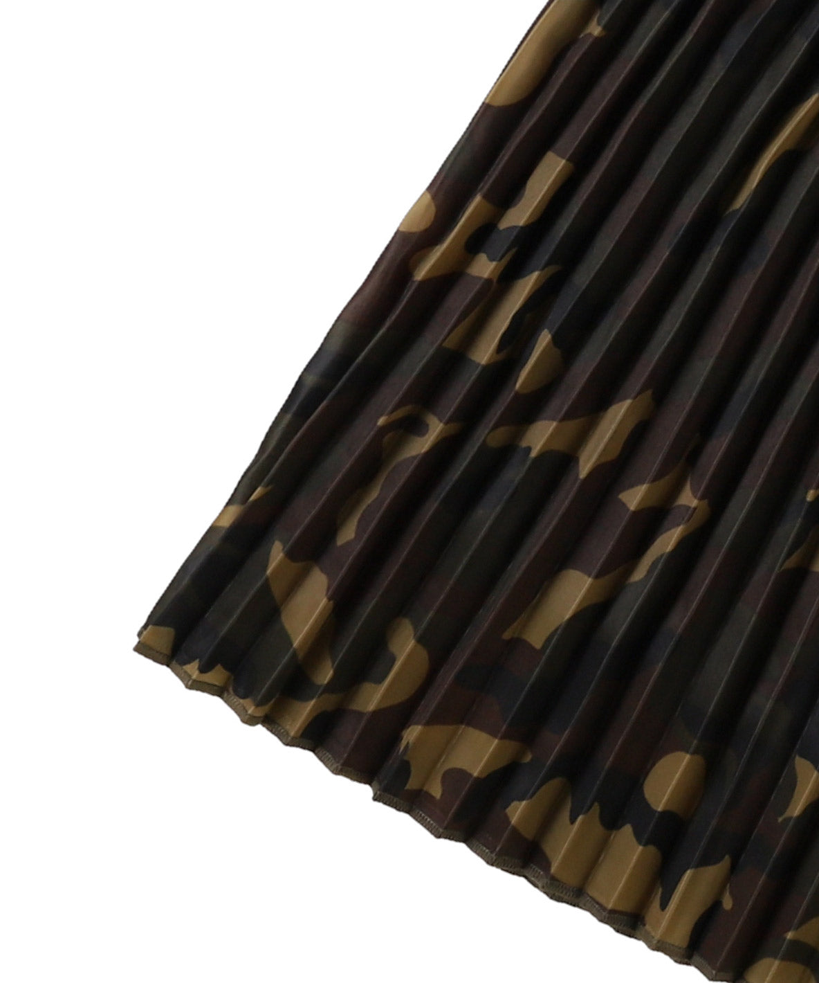 Camouflage Print Pleats Skirt