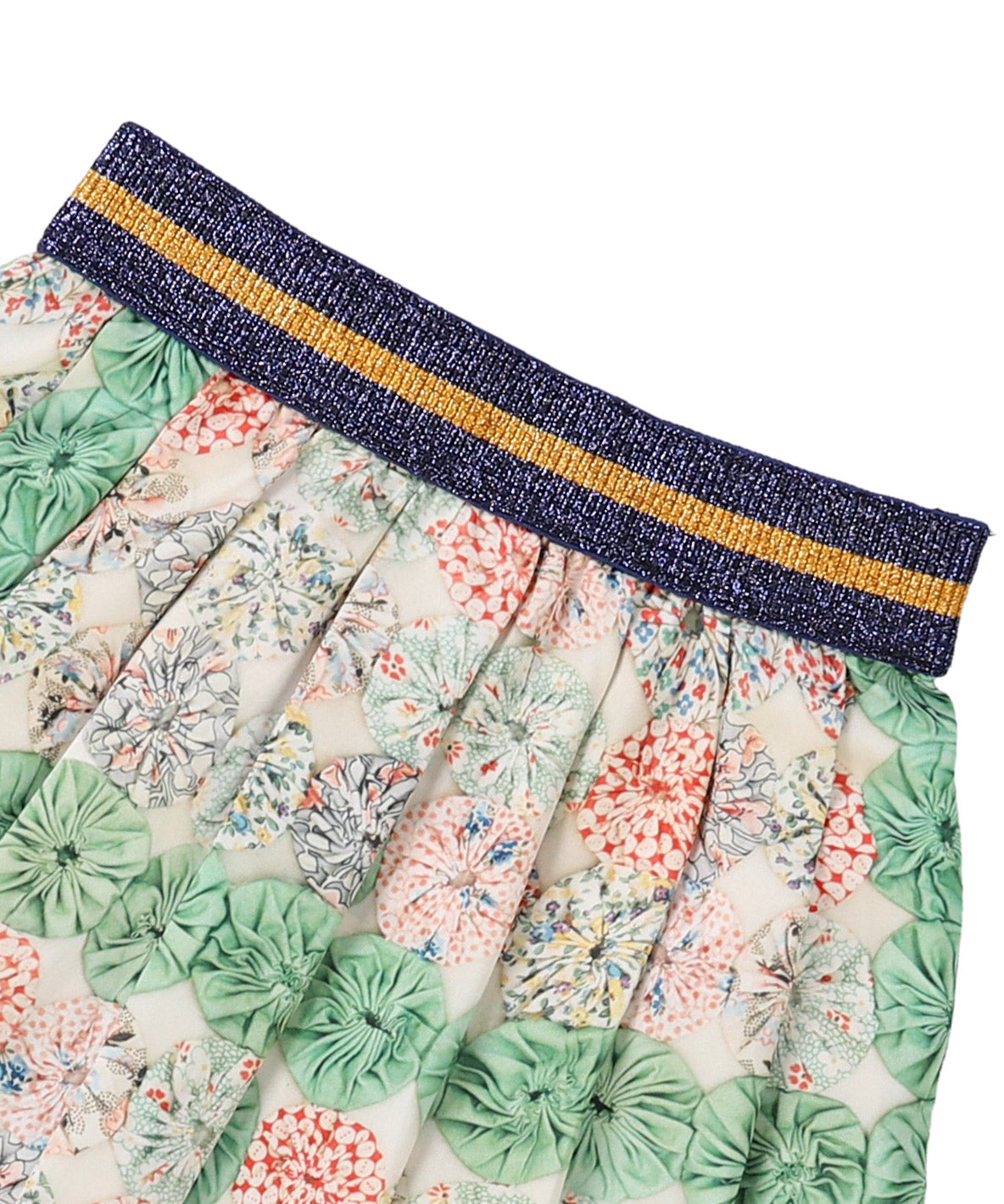 Antique Yo-yo Print Skirt