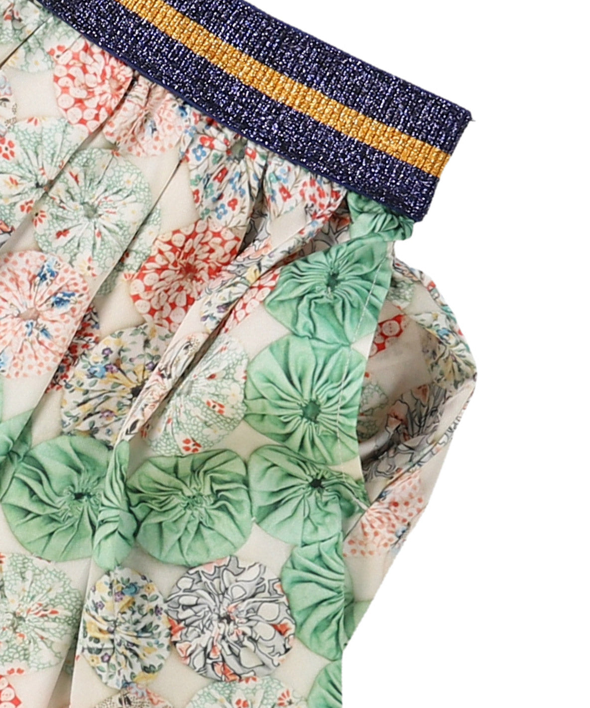 Antique Yo-yo Print Skirt