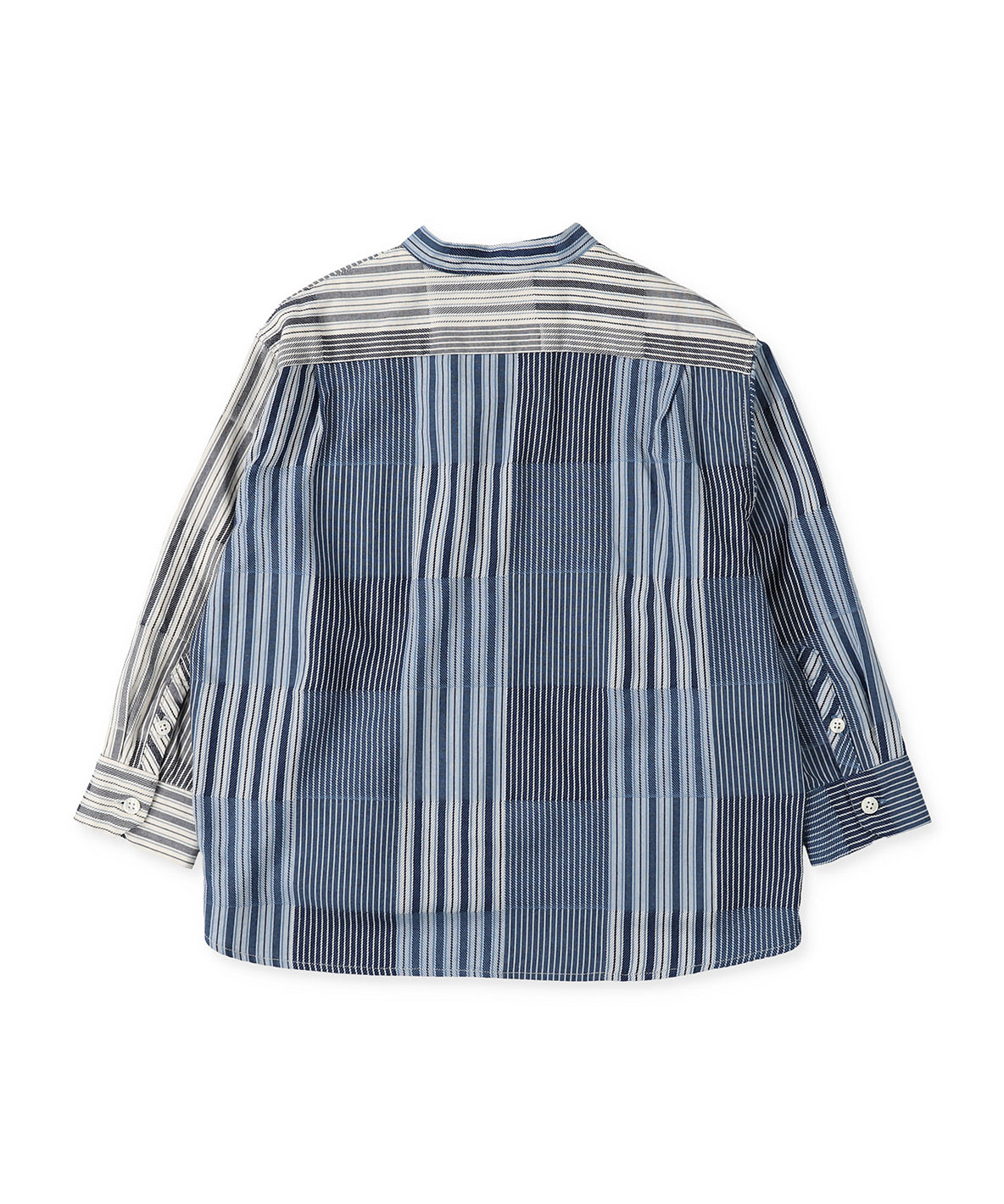 Dice-weave Striped Shirt