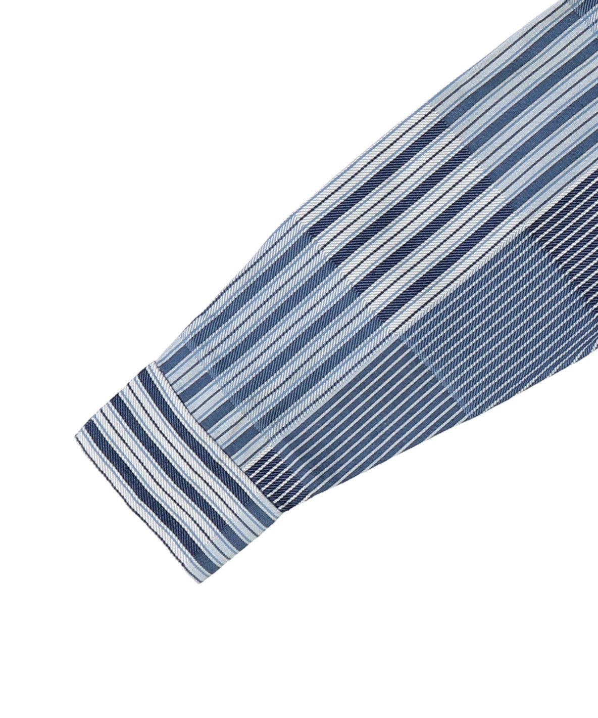 Dice-weave Striped Shirt