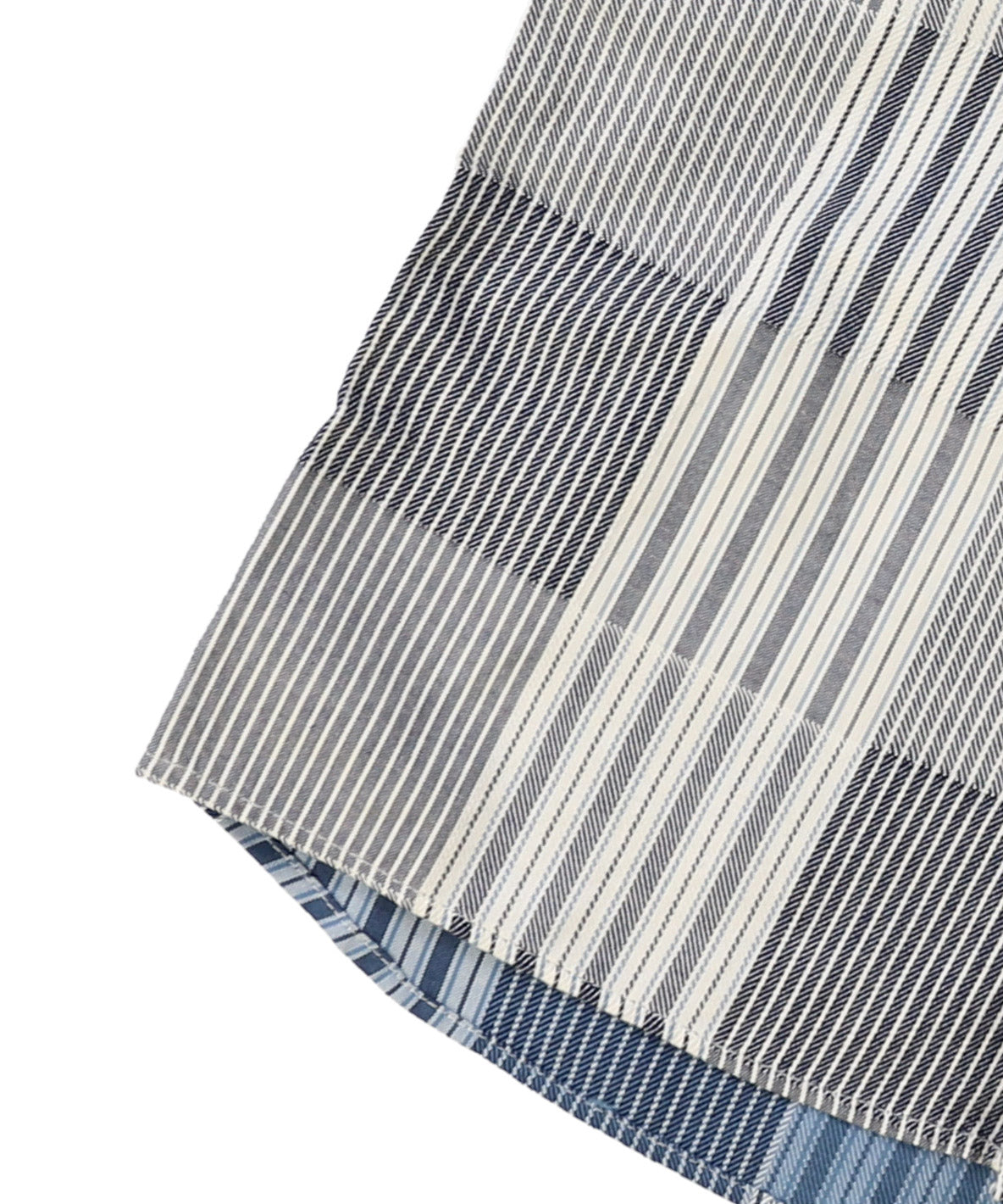 Dice-weave Striped Shirt