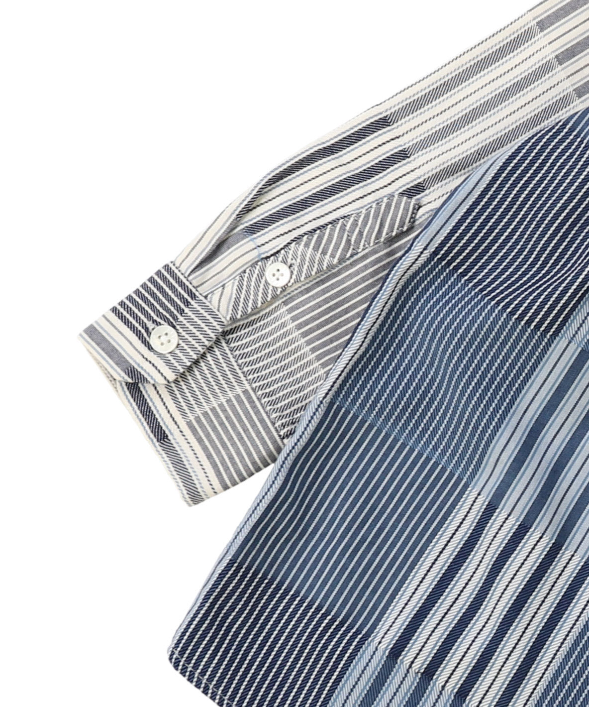 Dice-weave Striped Shirt