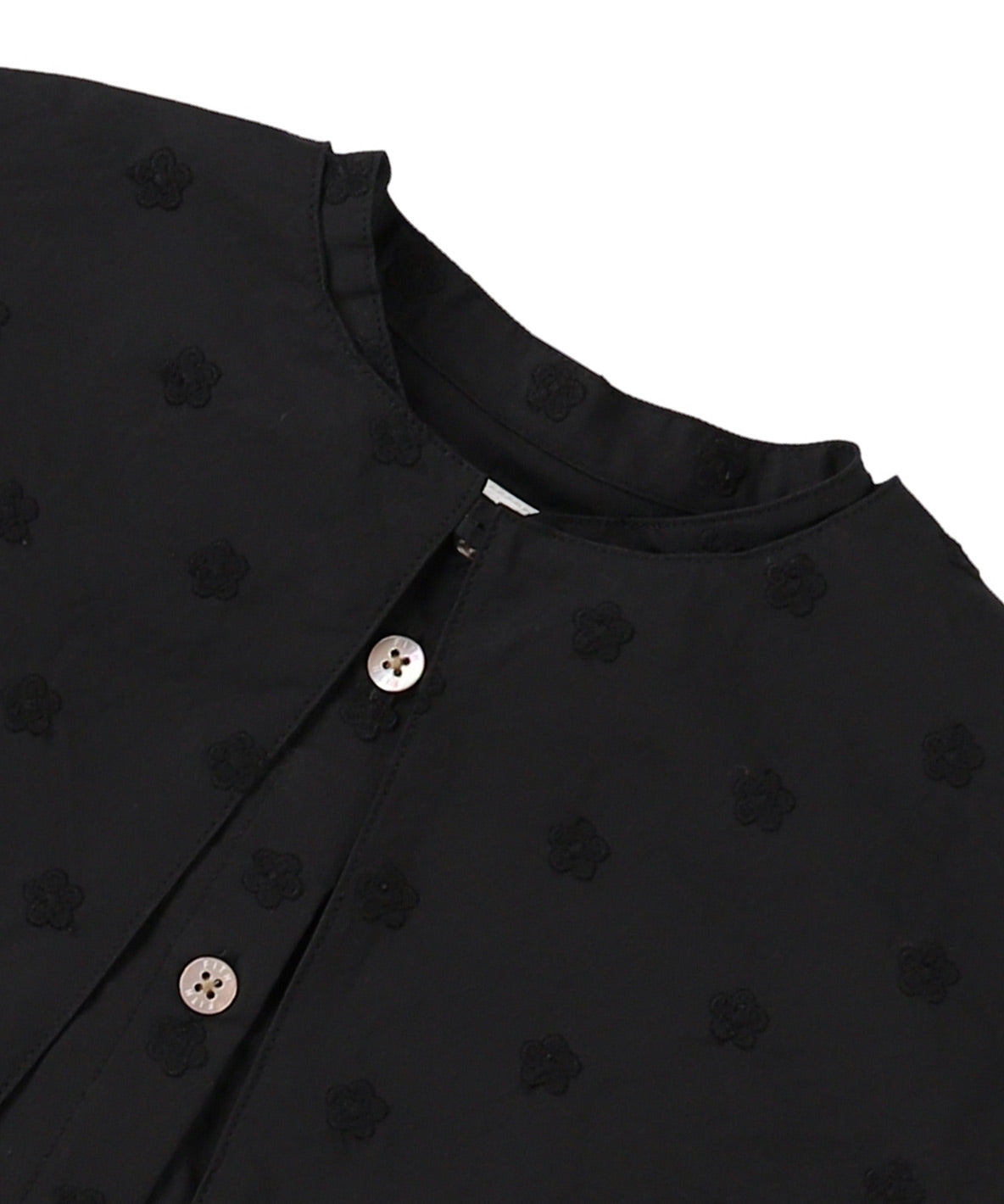 Floral Embroidery Collar Shirt