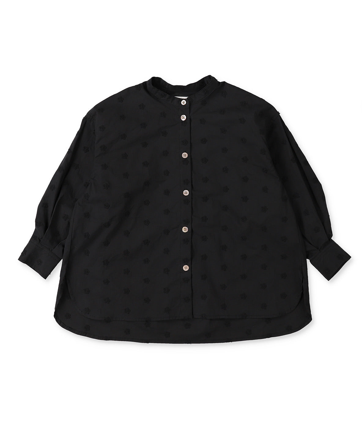Floral Embroidery Collar Shirt
