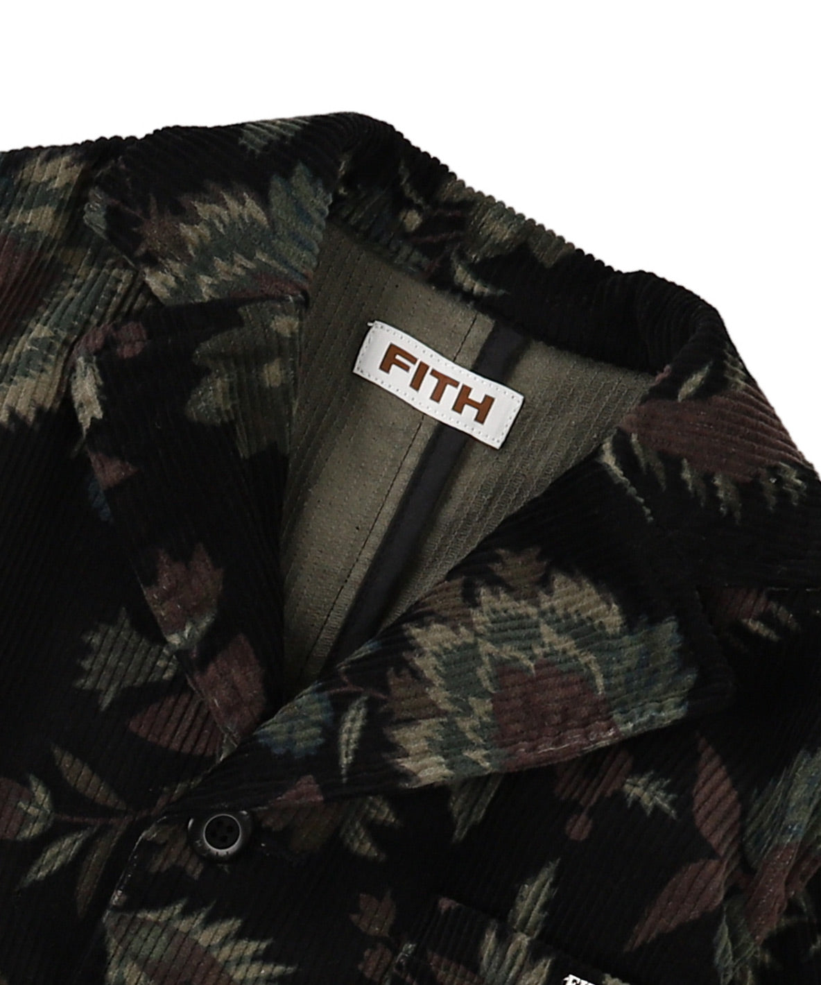 Botanical Print Corduroy Jacket