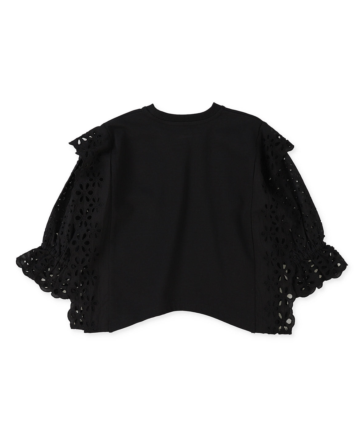 Smooth and Cutwork Pullover