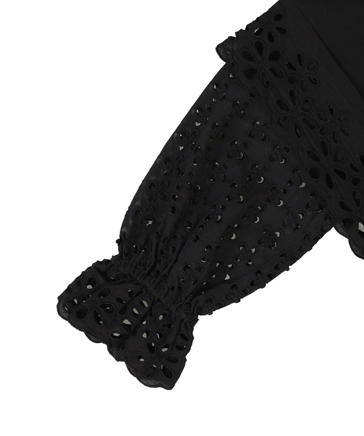 Smooth and Cutwork Pullover