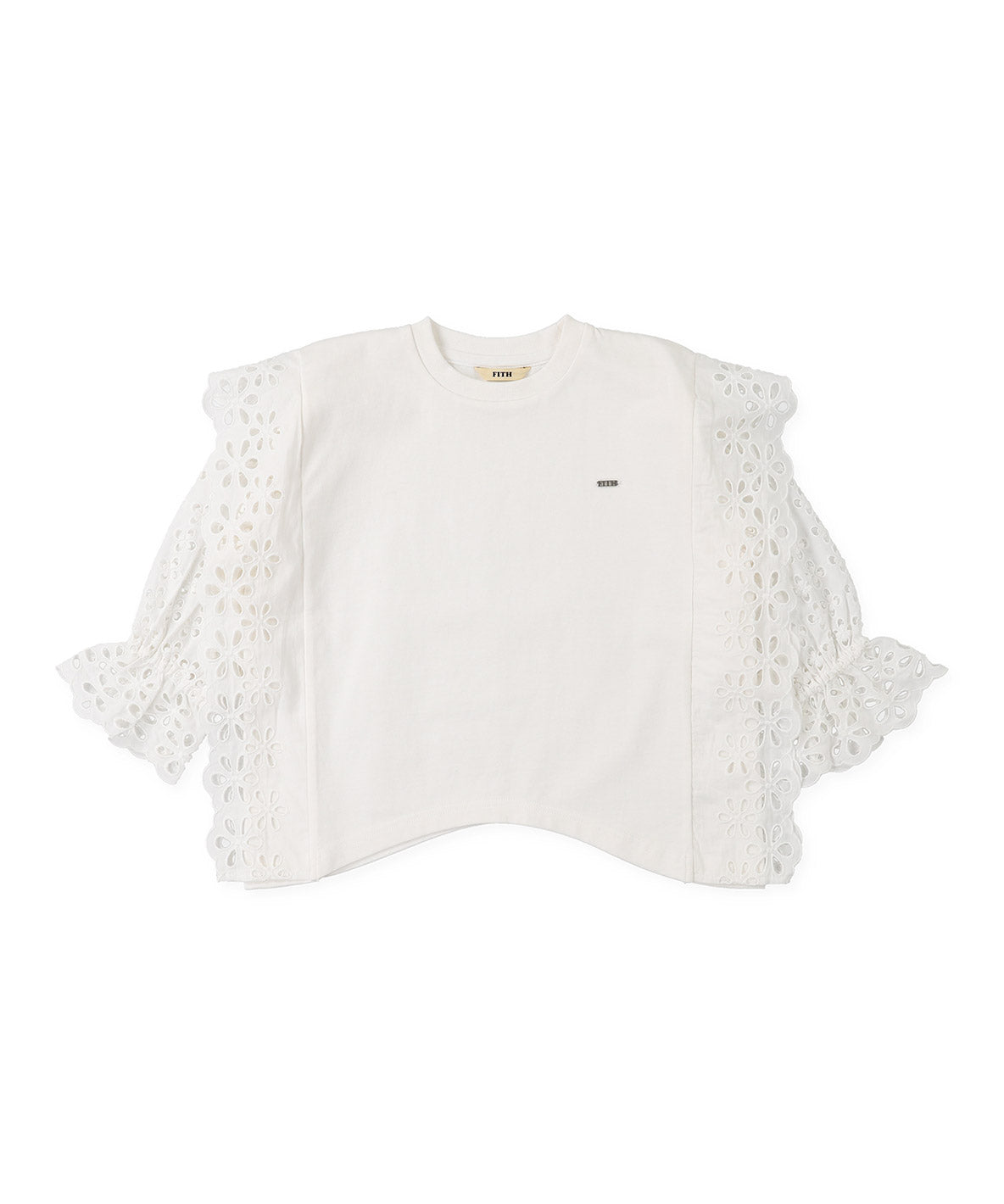 Smooth and Cutwork Pullover