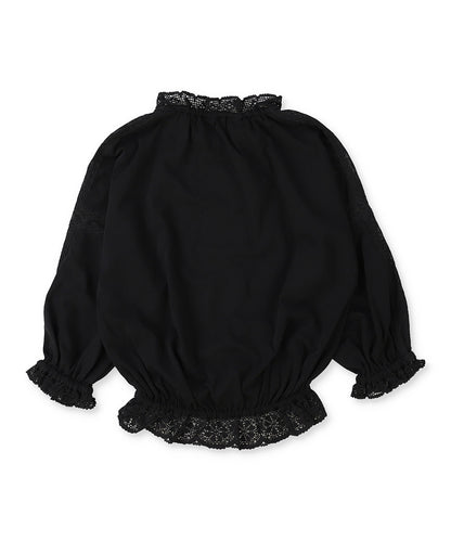 Lace Smock Long Sleeve Tee