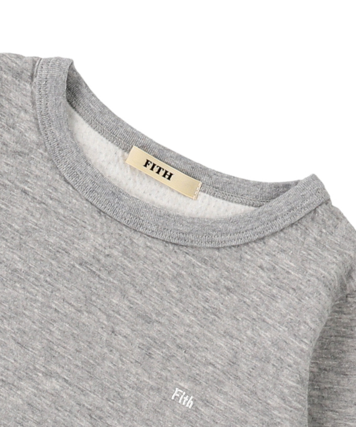 Feather Knit and Double Gauze Long Sleeve Tee