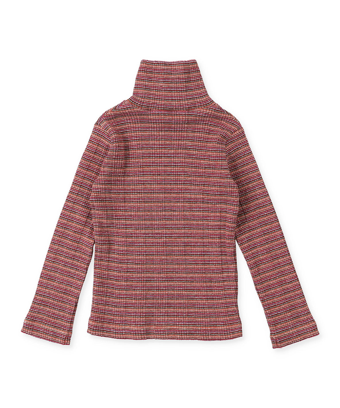 Random Multi Striped Highneck Long Sleeve Tee