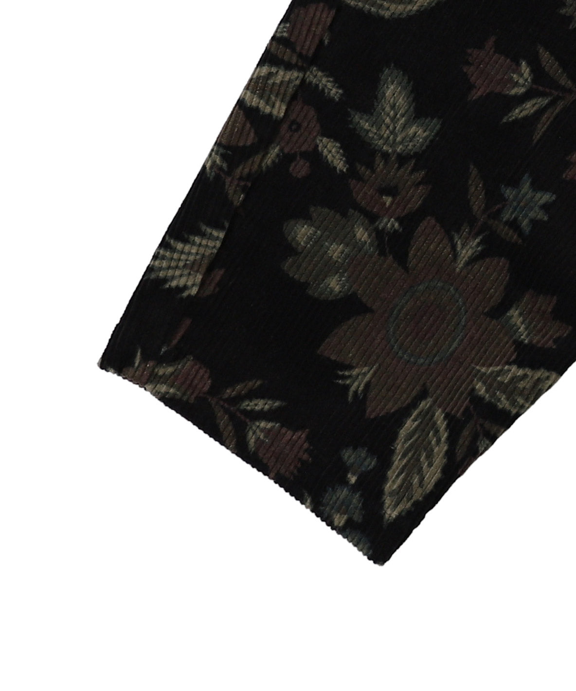Botanical Print Corduroy Pants