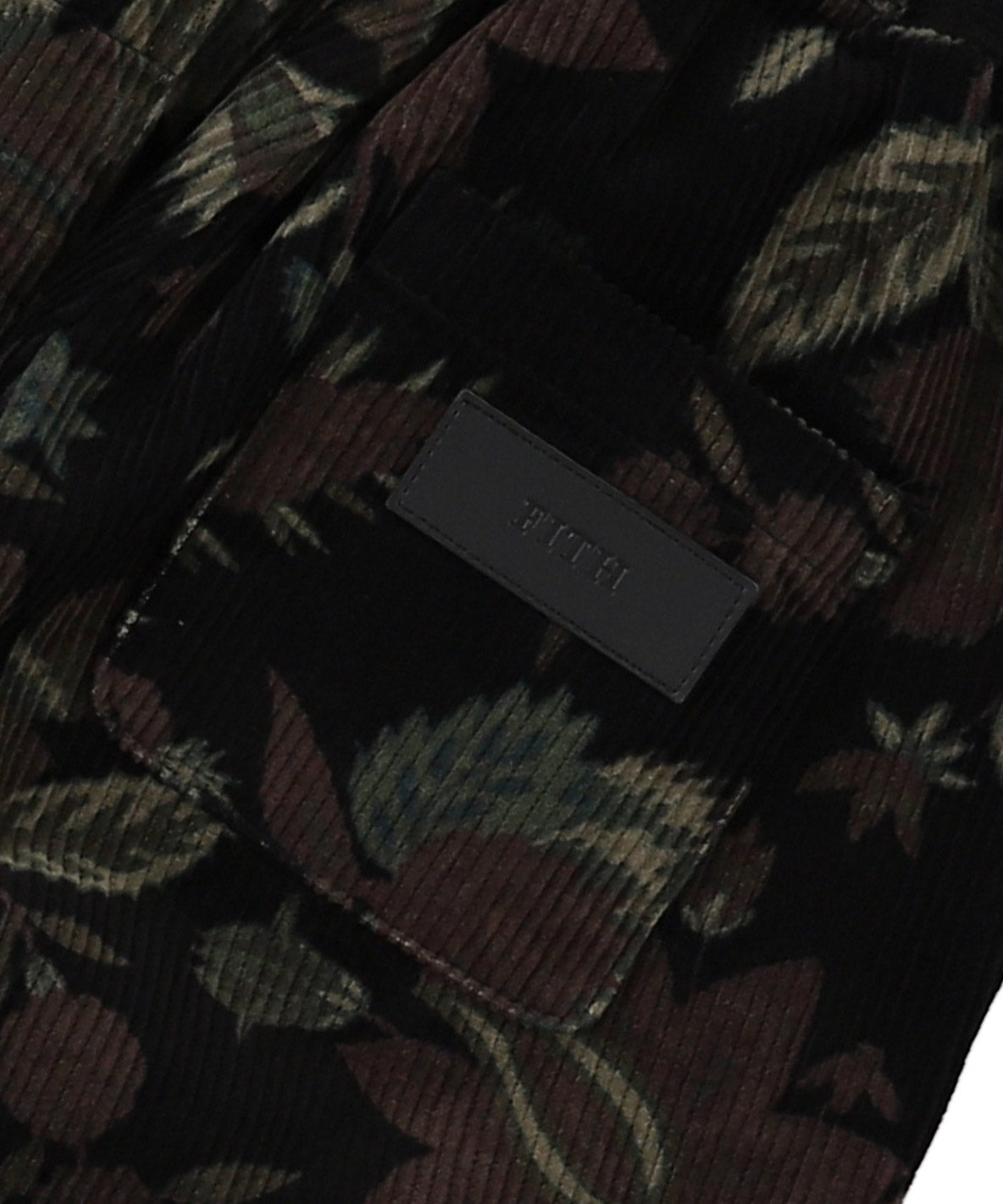 Botanical Print Corduroy Pants