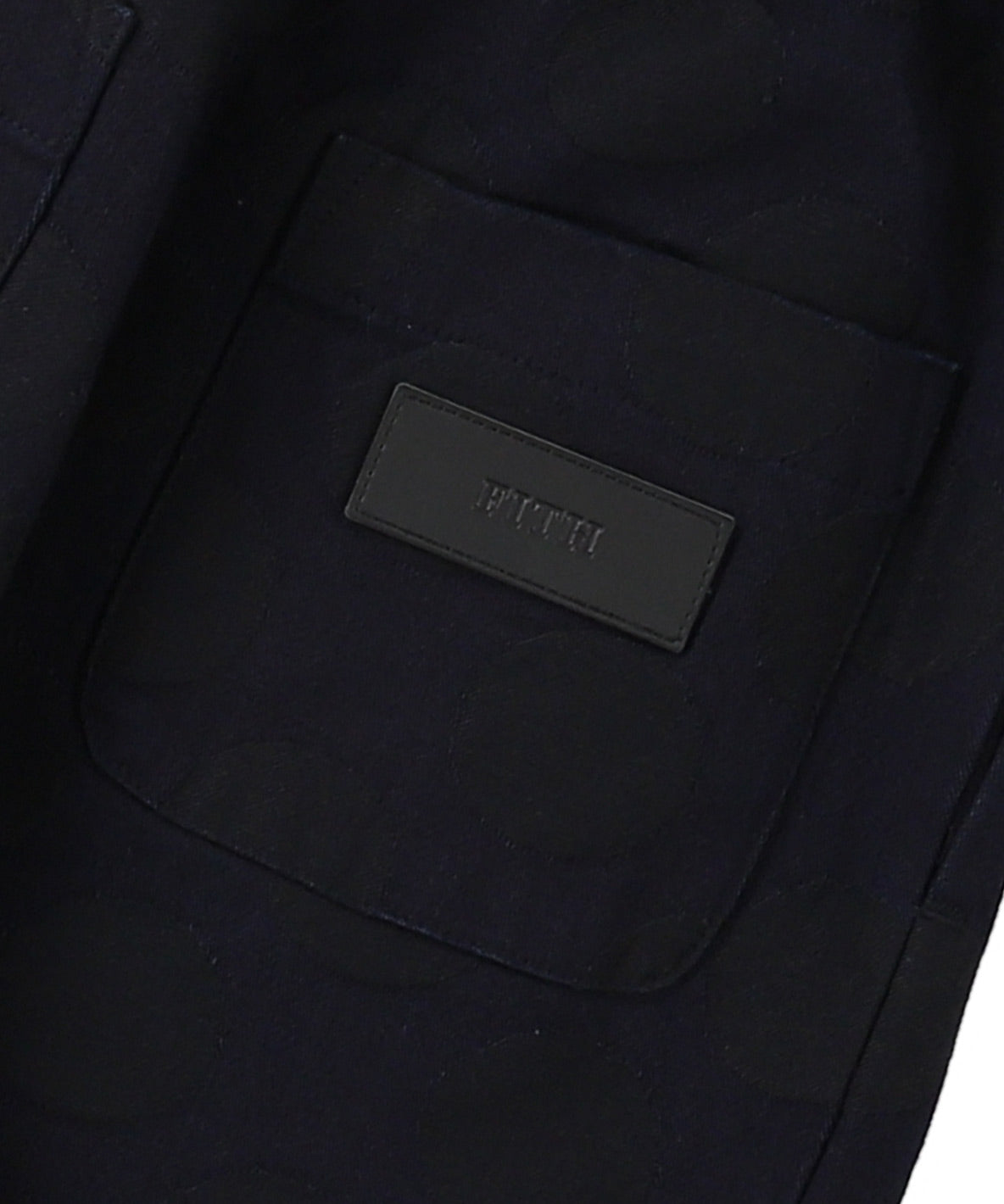 Denim and Coin Dot Jacquard Assymetry Pants