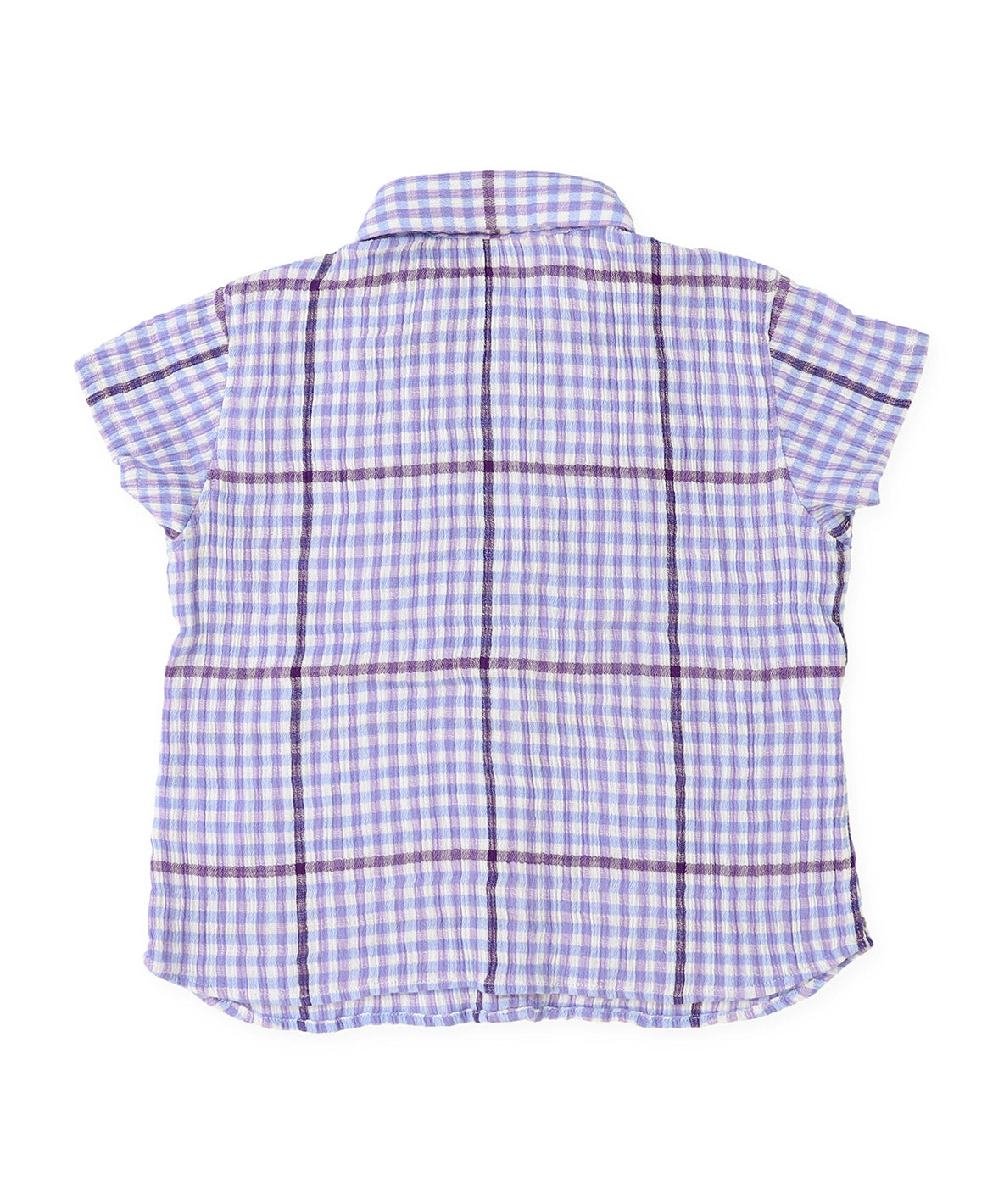 Frill Gingham Plaid Shirt
