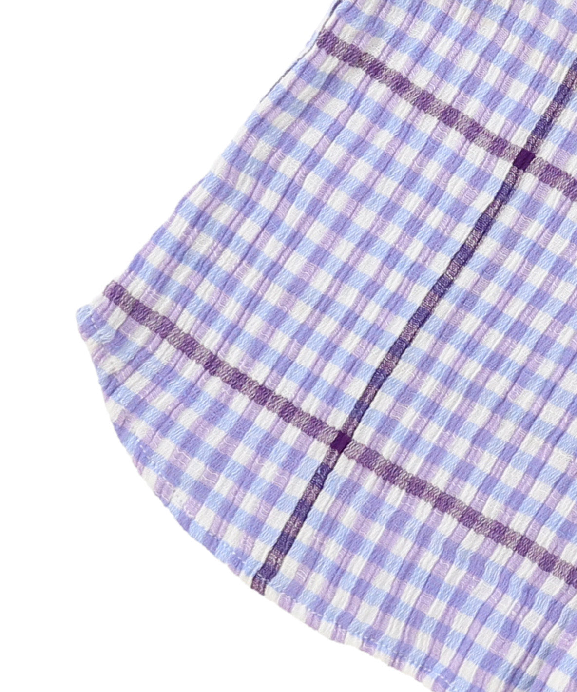 Frill Gingham Plaid Shirt