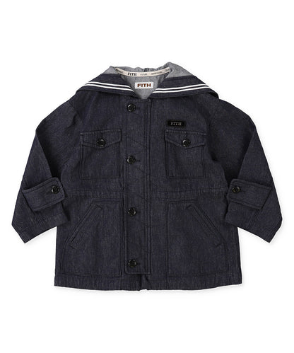 Cotton Hemp Denim Marine Blouson