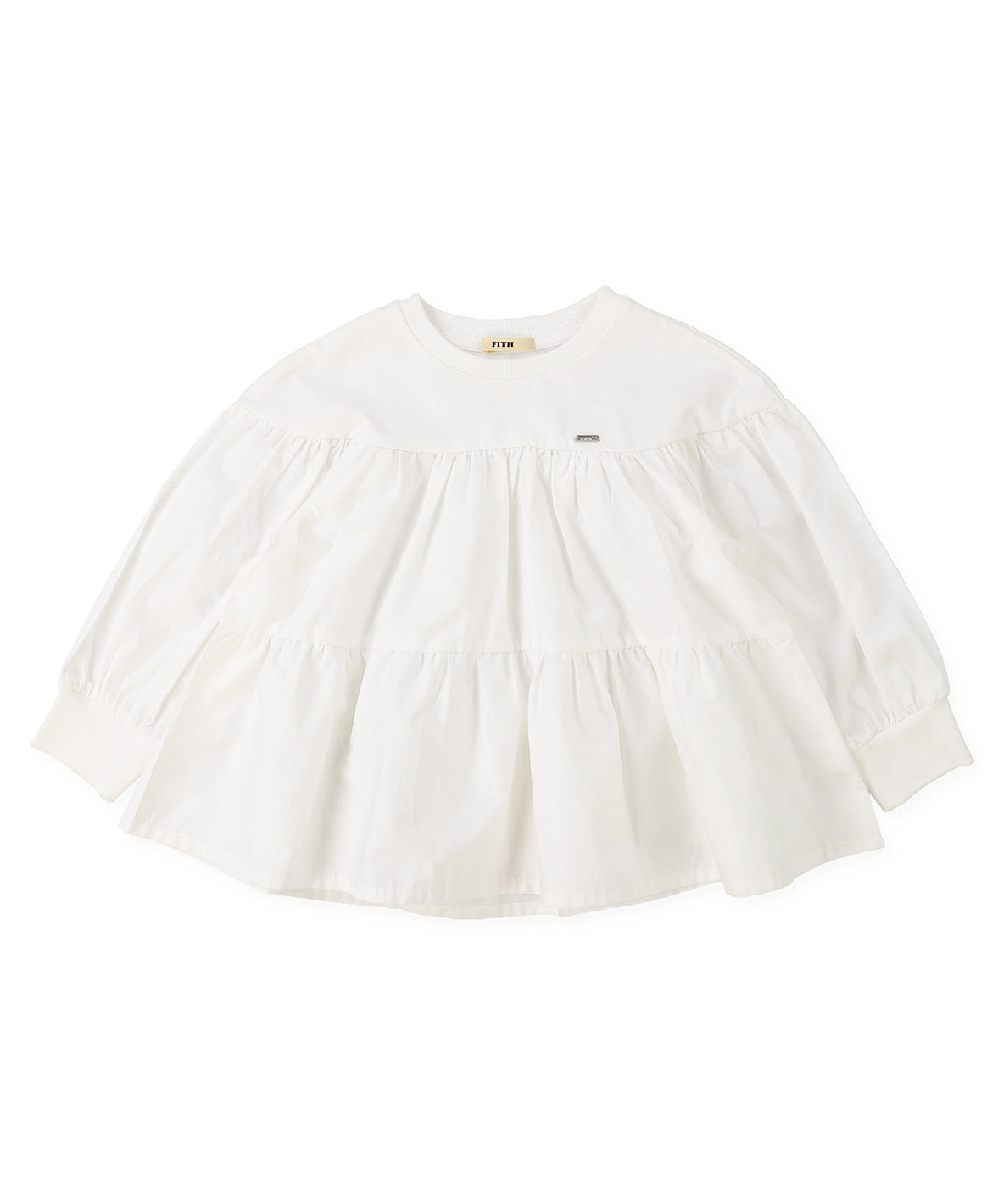 Smooth Cotton Jersey Tiered Tee