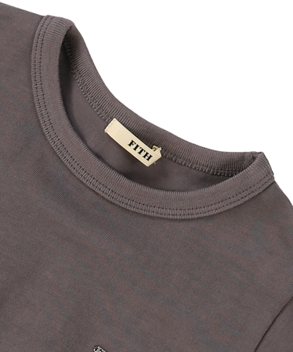 Smooth Cotton Jersey and Cutwork Lace Tee