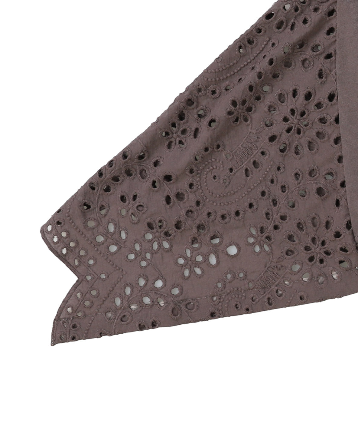 Smooth Cotton Jersey and Cutwork Lace Tee